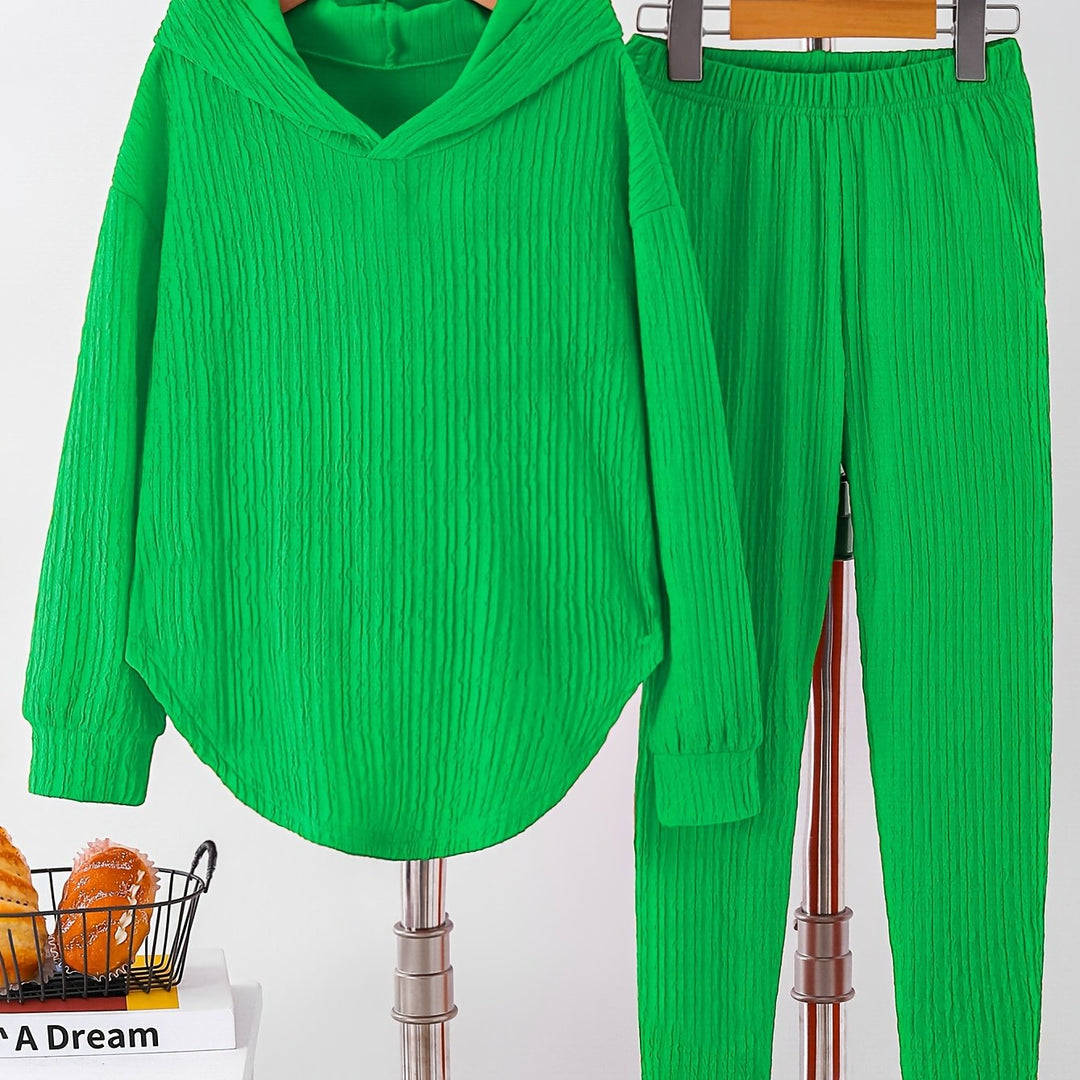 Zweiteiliges Set mit Kapuzenoberteil und Leggings für Damen