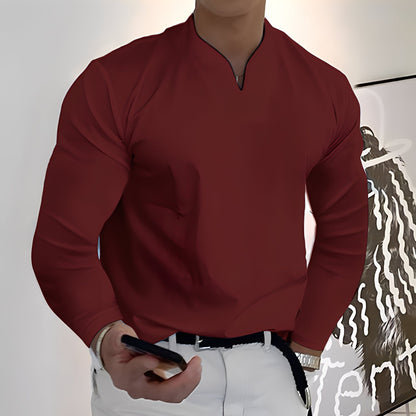 Herren Langarm Freizeitshirt