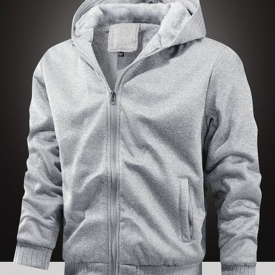 Warmer Sherpa-Hoodie mit Reißverschluss für Herren