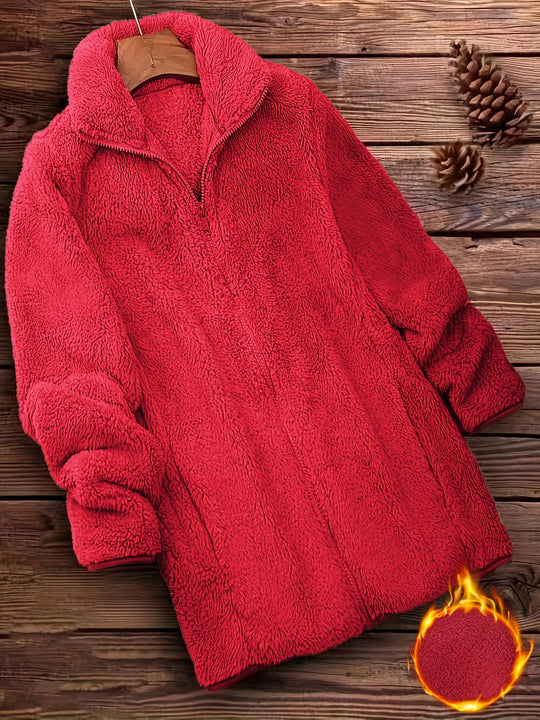 Gefütterte Winterjacke mit Reißverschluss für Damen