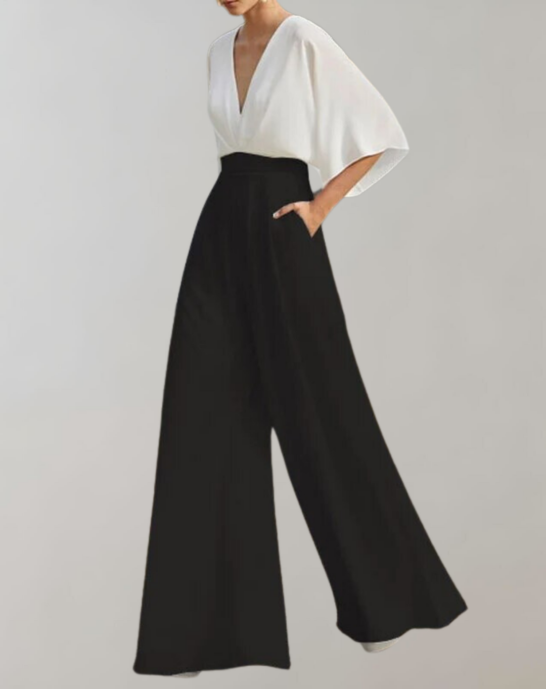 Lockerer Jumpsuit mit weitem Bein für Damen