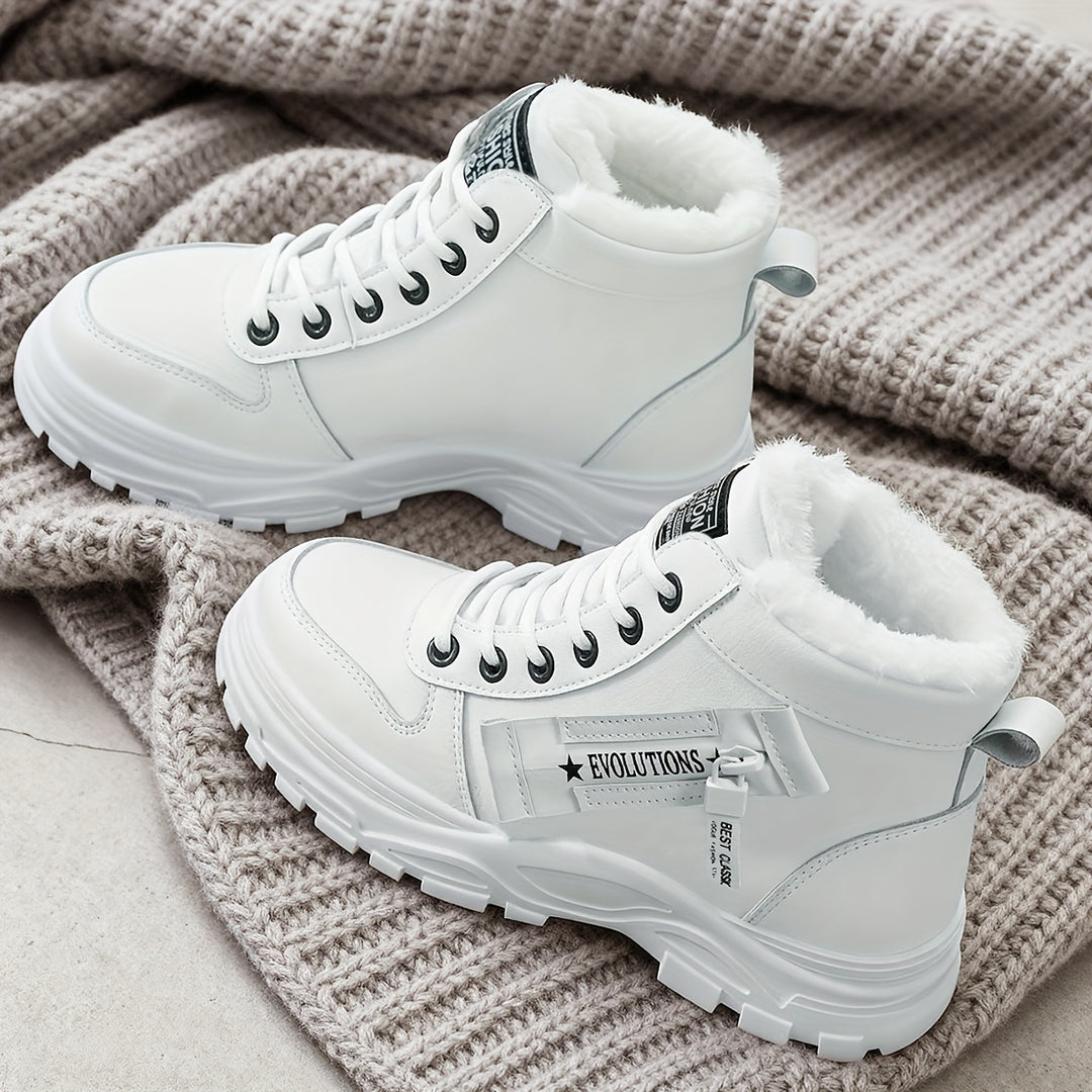Gefütterte High-Top Winterstiefel mit Profilsohle für Damen