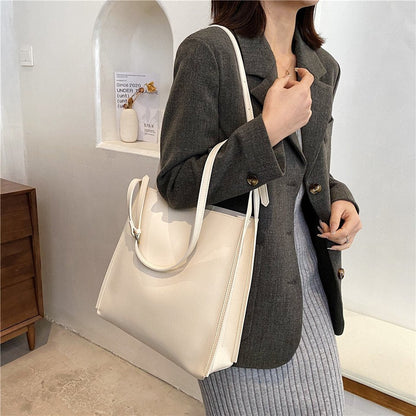 Vegane Leder-Shopper-Tasche Leicht und Strukturiert