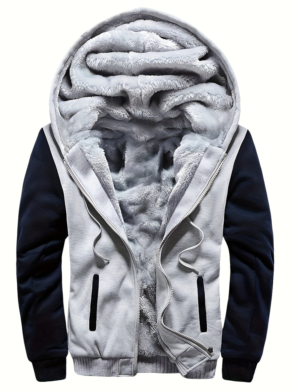 Warme Camouflage Fleecejacke mit Kapuze für Herren