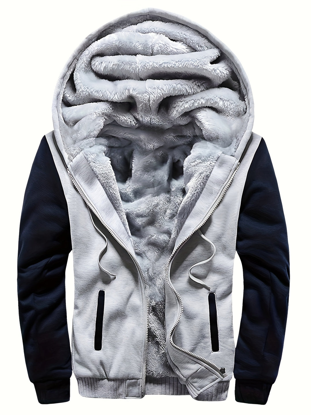 Warme Camouflage Fleecejacke mit Kapuze für Herren