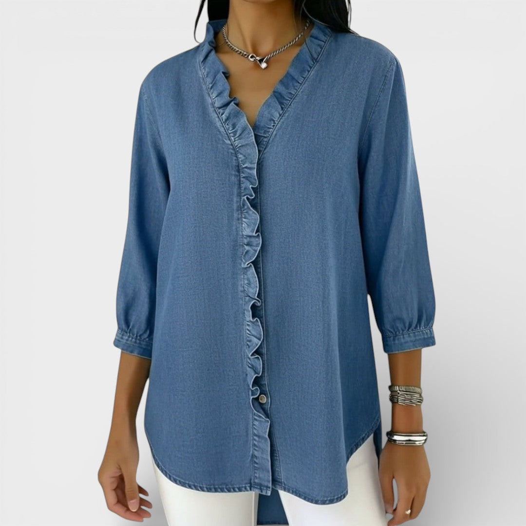 Elegante Bluse mit Rüschen für Damen