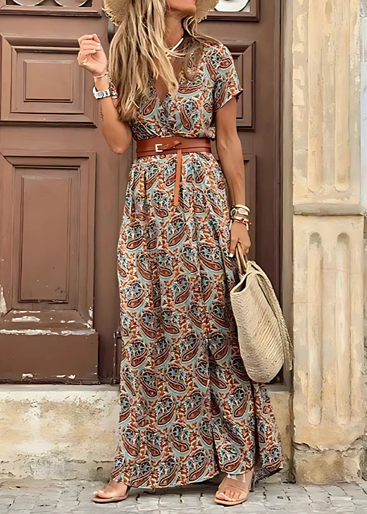 Boho-Print Leichtes Sommerkleid