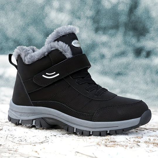 Gefütterte Outdoor Winterstiefel mit Klettverschluss für Damen