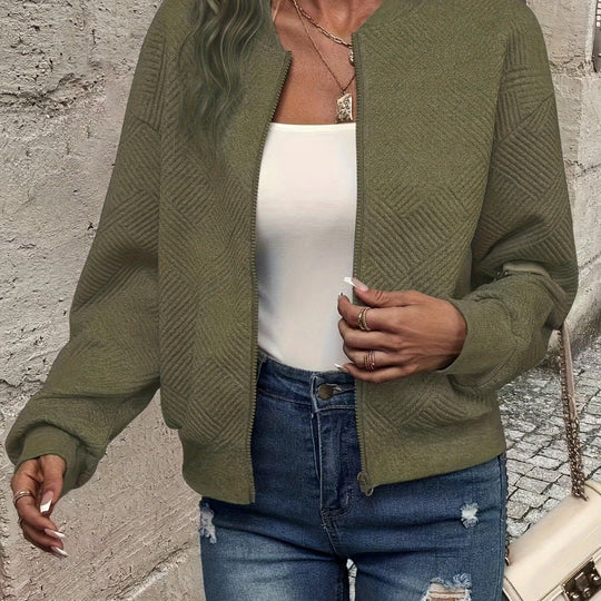 Leichte Übergangsjacke mit Stehkragen und Reißverschluss für Damen