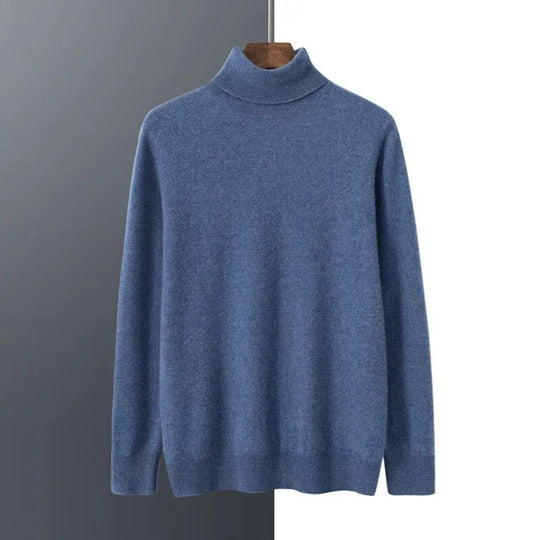 Herren Kaschmir Rollkragenpullover Mit Klassischem Design