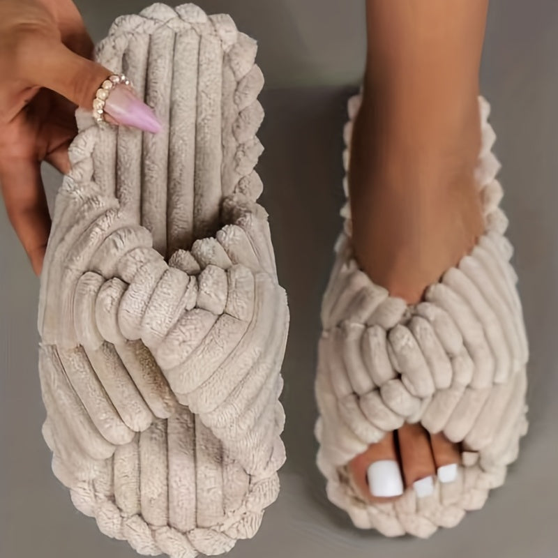 Offene Cross-Strap Schlappen für Damen
