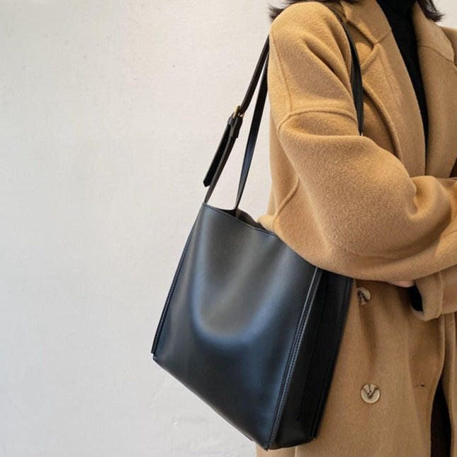 Vegane Leder-Shopper-Tasche Leicht und Strukturiert