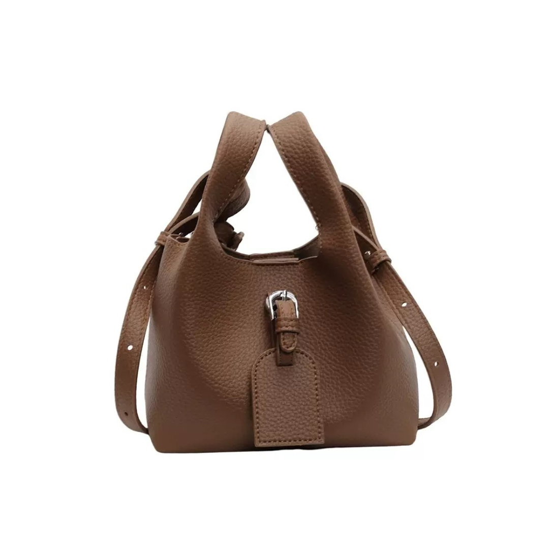 Vegane Leder Mini-Beuteltasche mit verstellbarem Riemen