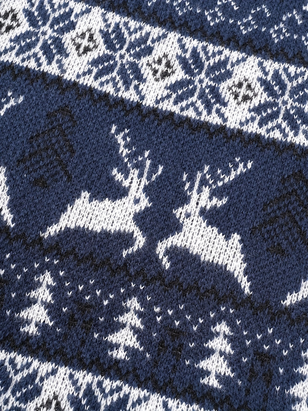 Weihnachtspullover mit Rentier- und Schneeflockenmuster für Herren