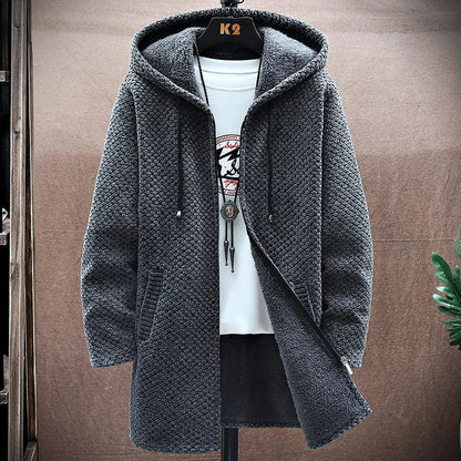 Herren Kapuzenjacke Mit Weichem Fleecefutter