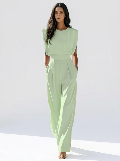 Jumpsuit für Damen mit weichem Griff und Gürtel