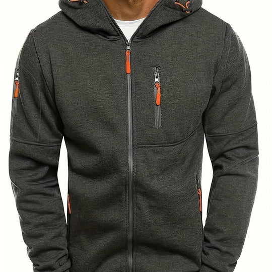 Sportliche Kapuzenjacke mit Reißverschluss für Herren