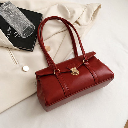 Vegane Leder Vintage Schultertasche