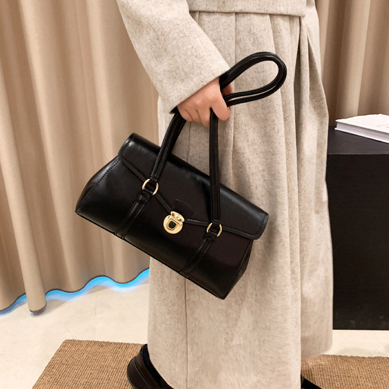 Vegane Leder Vintage Schultertasche