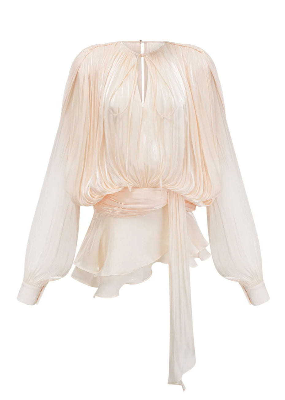 Champagner Satin Slip Kleid
