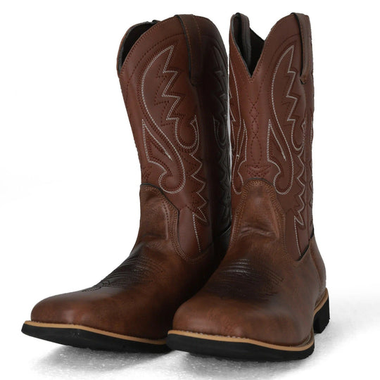Herren Cowboy Stiefel Mit Stickmuster Und Authentischem Design