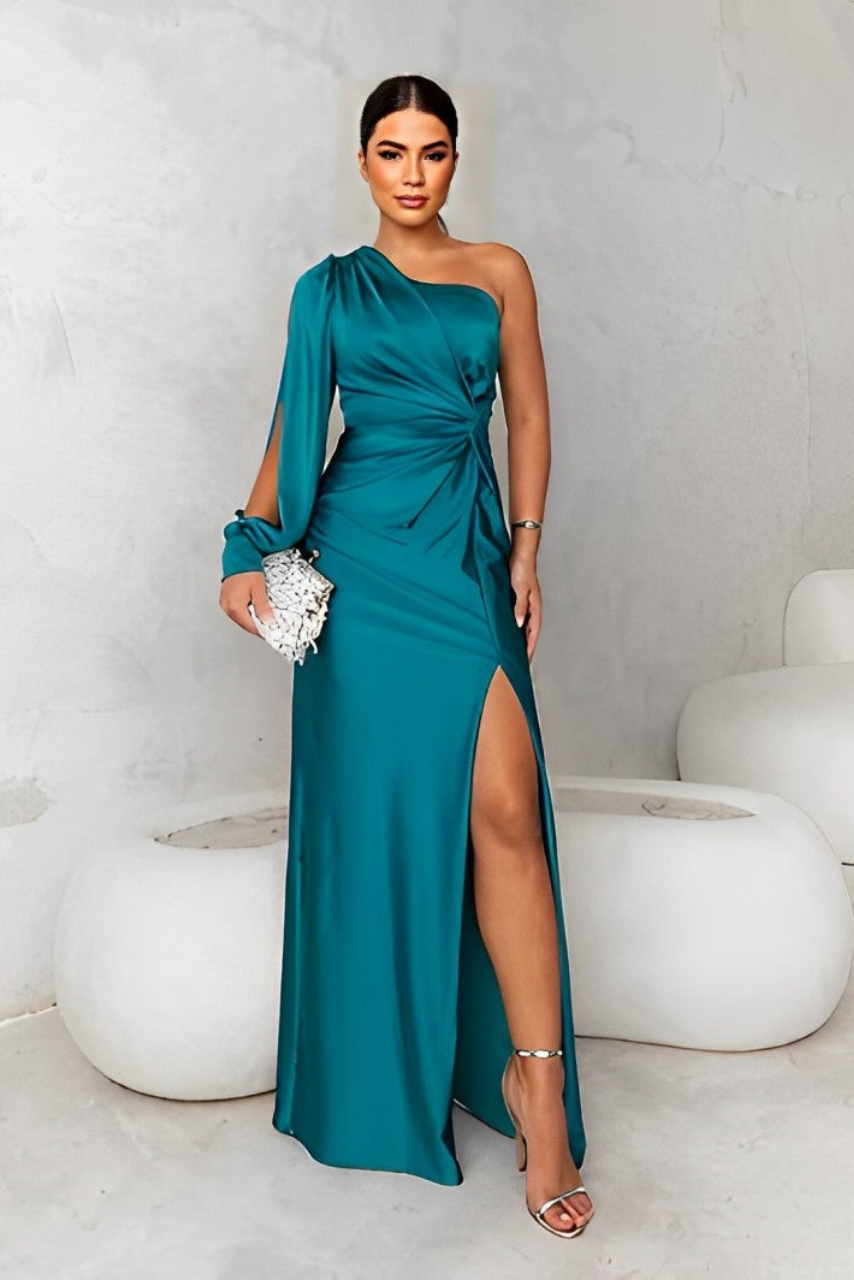 Maxikleid mit Soft-Touch und Ein-Schulter-Design