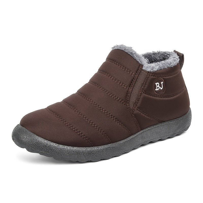 Gefütterte Slip-On Schneestiefel mit Profilsohle für Damen
