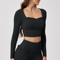 Damen Pilates Set Mit Rüschen-Details