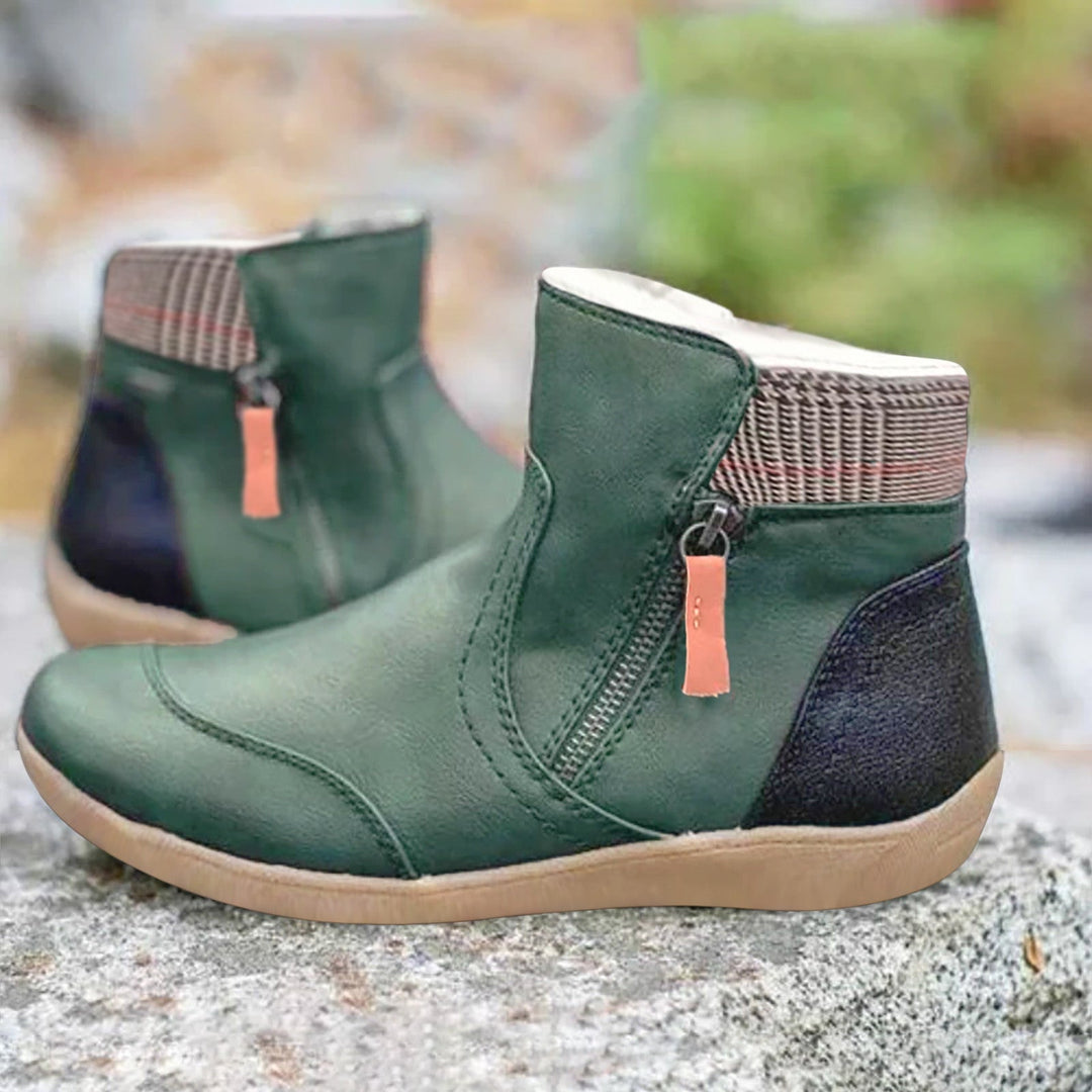 Damen Stiefel Mit Wetterfestem Design Und Reißverschluss