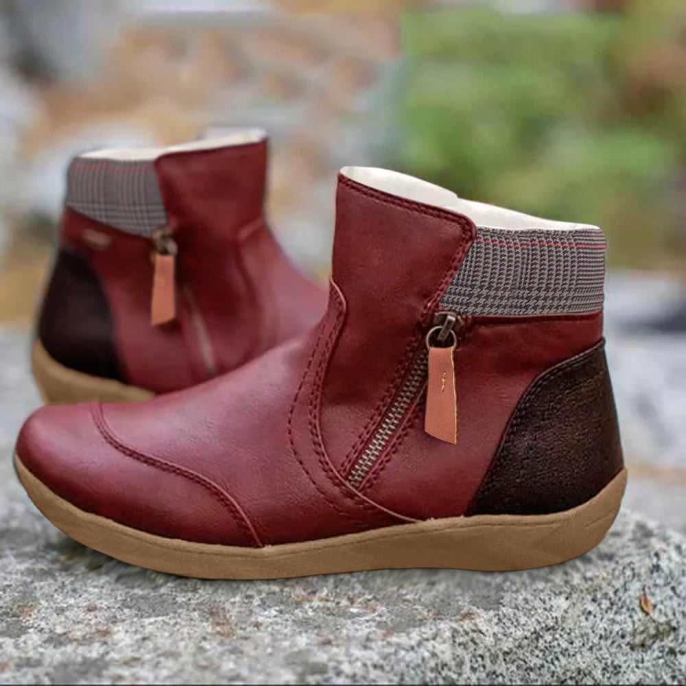 Damen Stiefel Mit Wetterfestem Design Und Reißverschluss