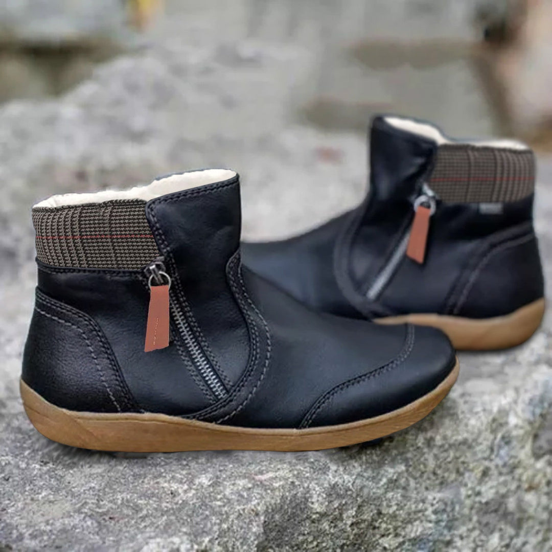 Damen Stiefel Mit Wetterfestem Design Und Reißverschluss