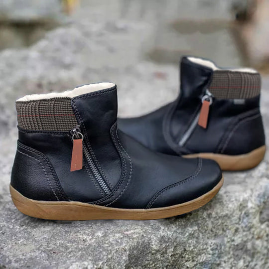 Damen Stiefel Mit Wetterfestem Design Und Reißverschluss