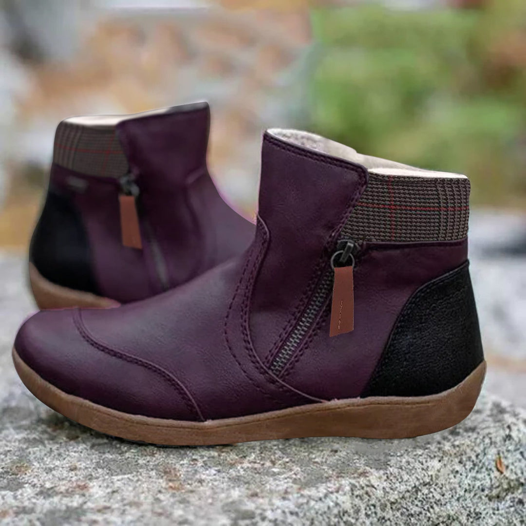 Damen Stiefel Mit Wetterfestem Design Und Reißverschluss