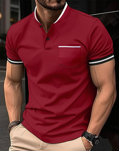 Herren Bequemes Baumwoll-Poloshirt