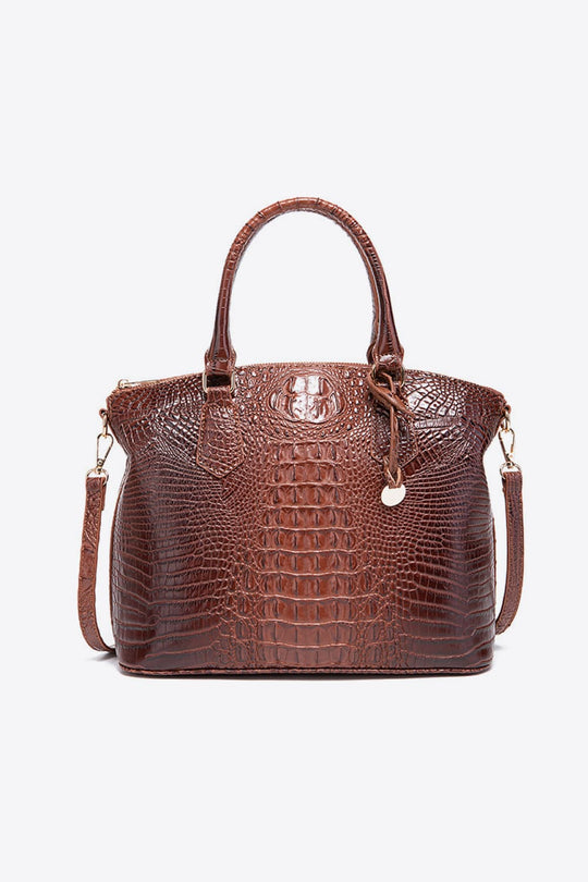 Elegante Kroko-Optik Handtasche für Damen