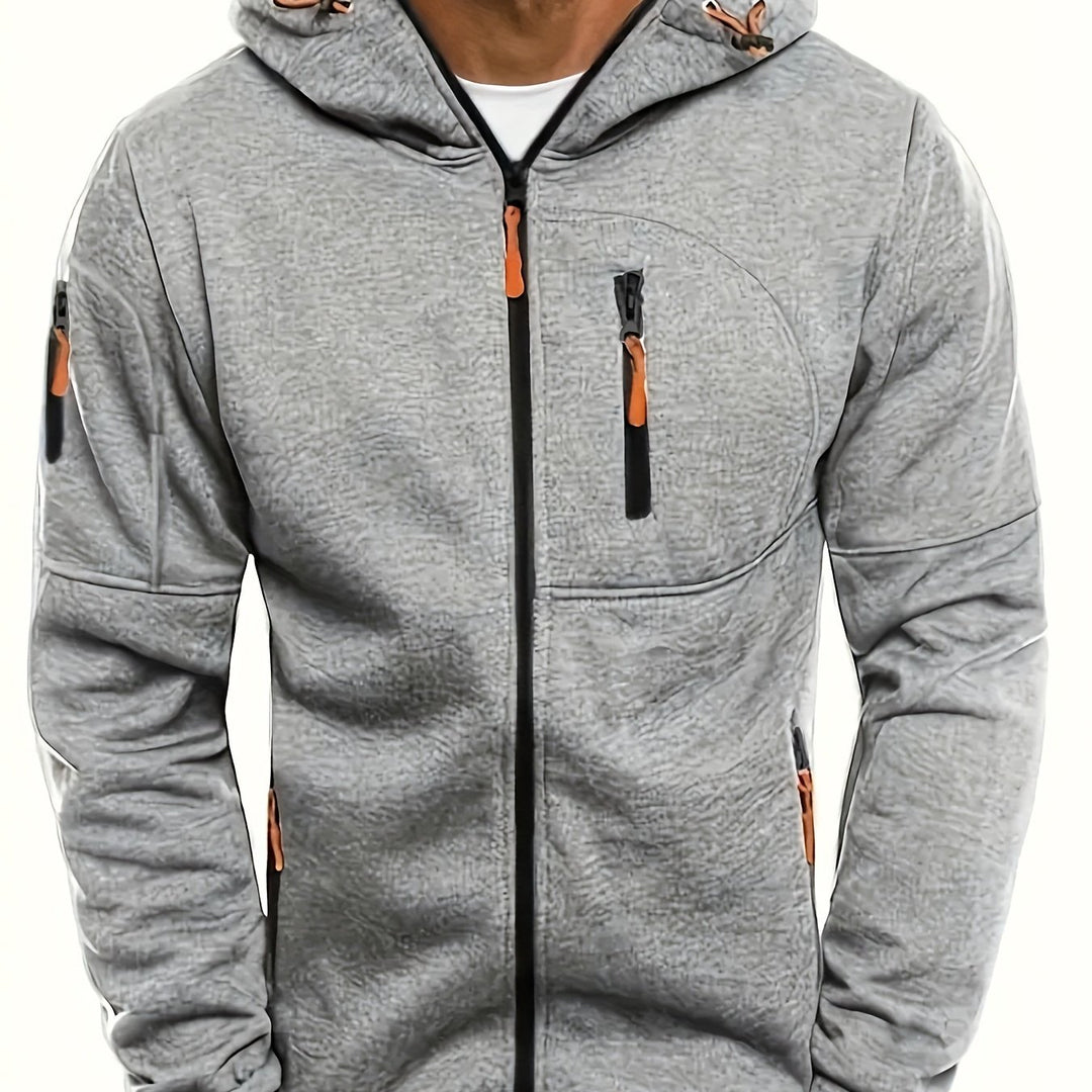 Sportliche Kapuzenjacke mit Reißverschluss für Herren