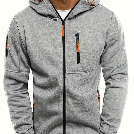 Sportliche Kapuzenjacke mit Reißverschluss für Herren