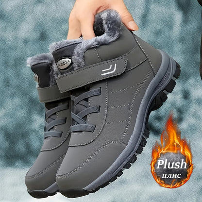 Gefütterte Outdoor Winterstiefel mit Klettverschluss für Damen
