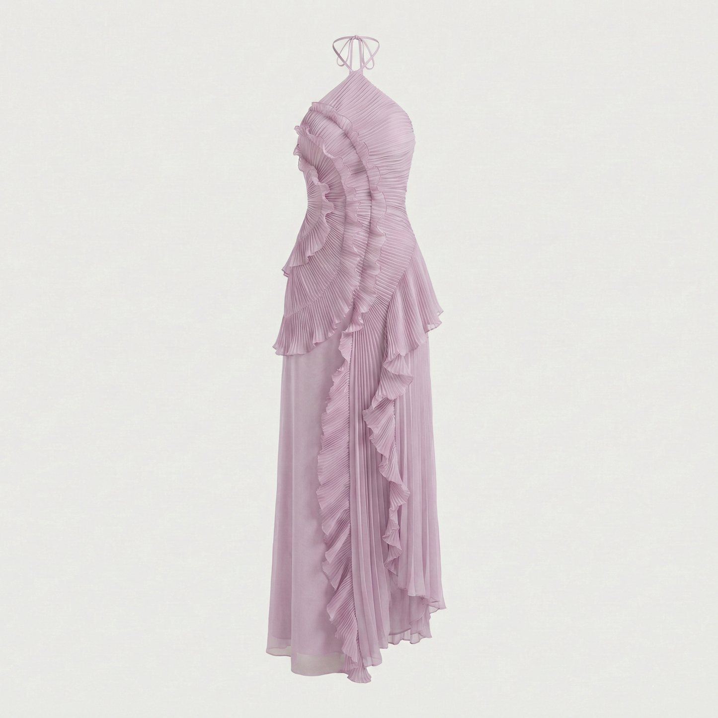 Tea Rose lila plissiertes Midikleid für Damen