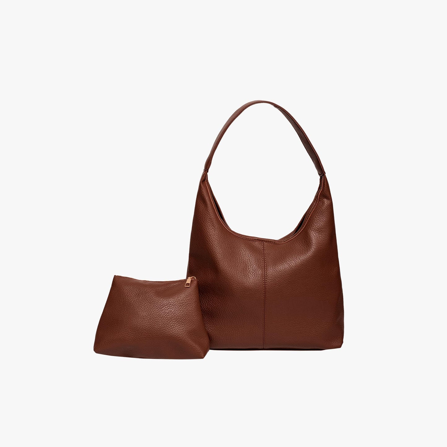 Vegane Leder-Hobo-Tasche mit Schulterriemen