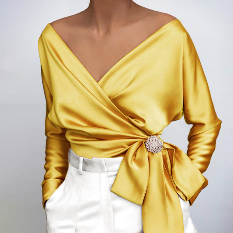 Leichte Seiden-Sommerbluse für Damen