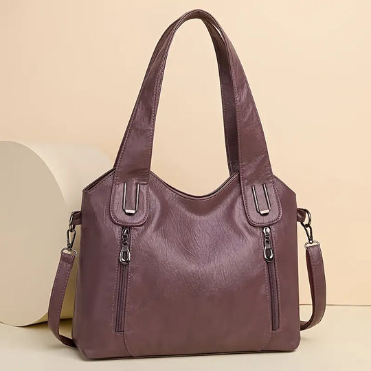 Praktische Schultertasche mit Reißverschlüssen für Damen