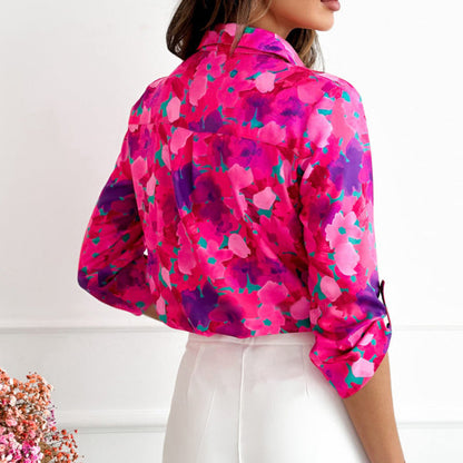 Legere Bluse für Damen mit Blumenmuster