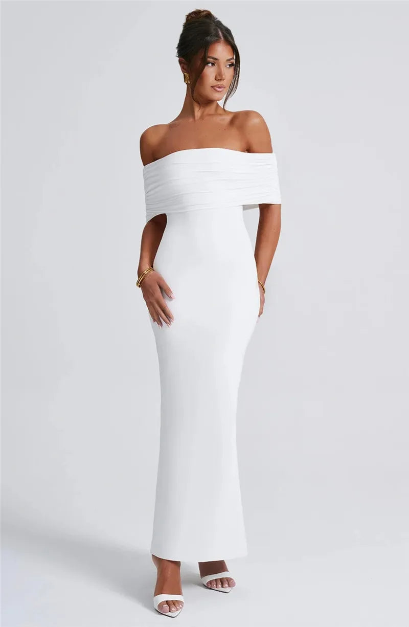 Trägerloses, rückenfreies, sexy Maxikleid