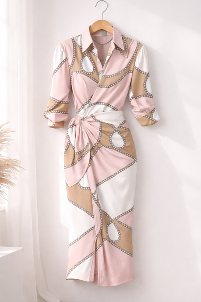 Maxikleid mit Grafikdruck und lockerem Schnitt