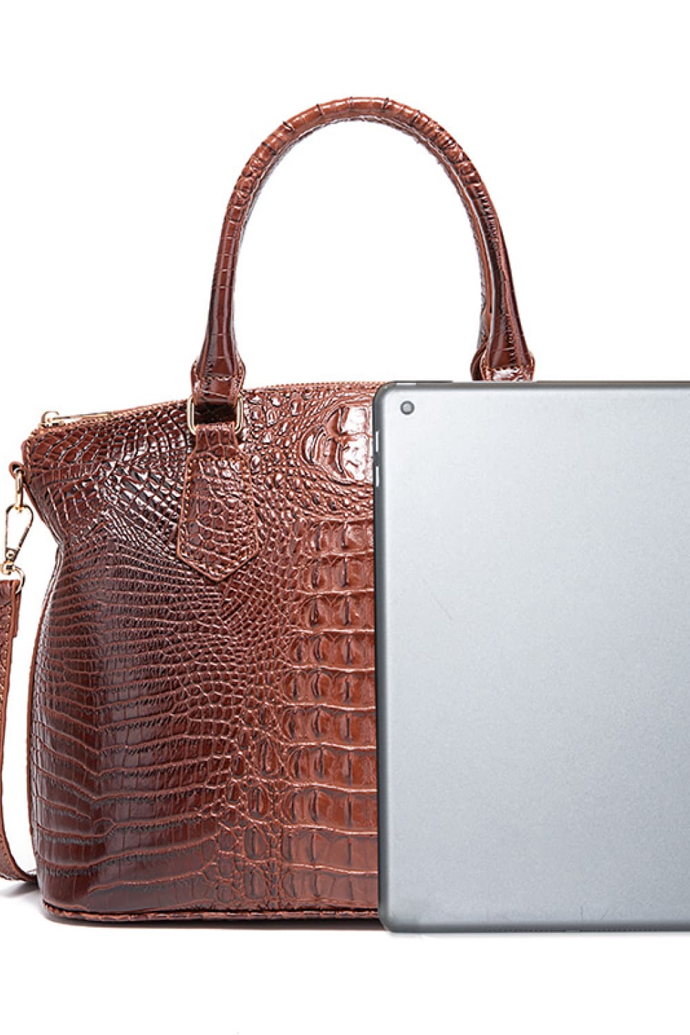 Elegante Kroko-Optik Handtasche für Damen
