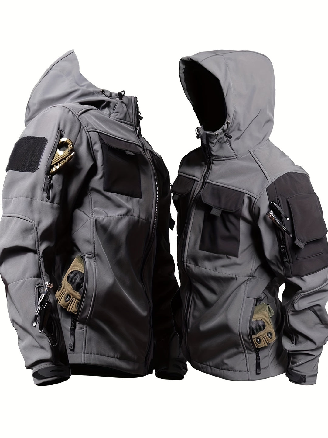 Winddichte Outdoorjacke mit Kapuze für Herren