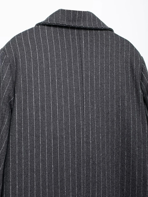 Damen Trenchcoat Mit Nadelstreifen Und Reverskragen