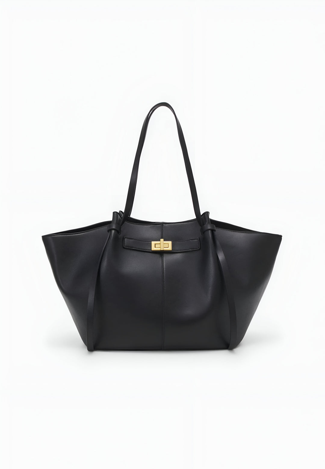 Livana Tote Braun | Elegante große Tote Bag mit Laptopfach und goldenen Details aus veganem Ultrafiber für Damen