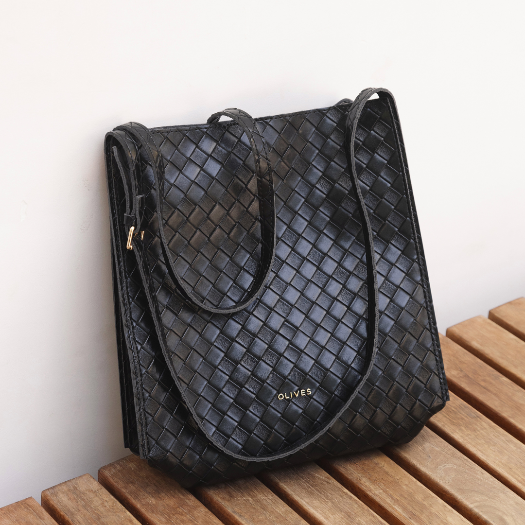 Vegane Leder-Shopper-Tasche Leicht und Strukturiert